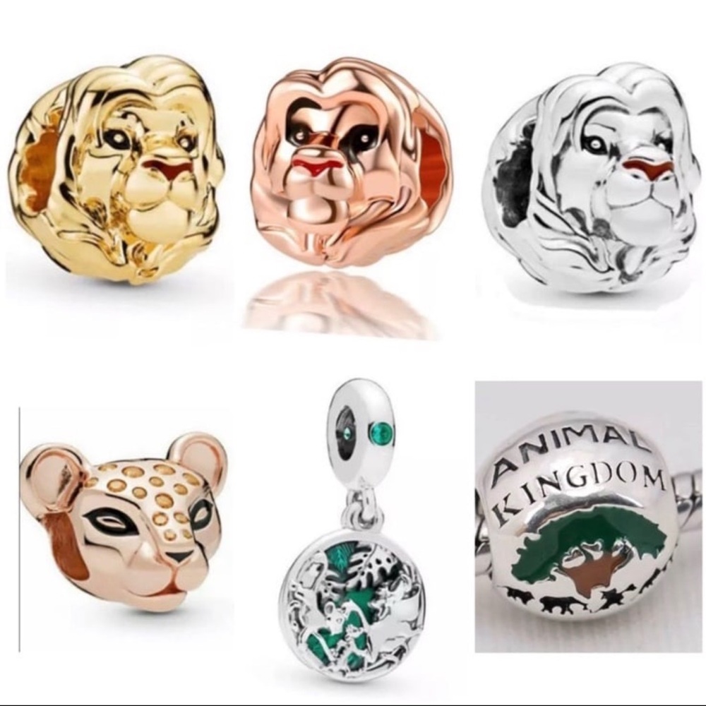 Disney The Lion King Simba Bead Charm Bundle Set - 6 Pieces /Not Pandora